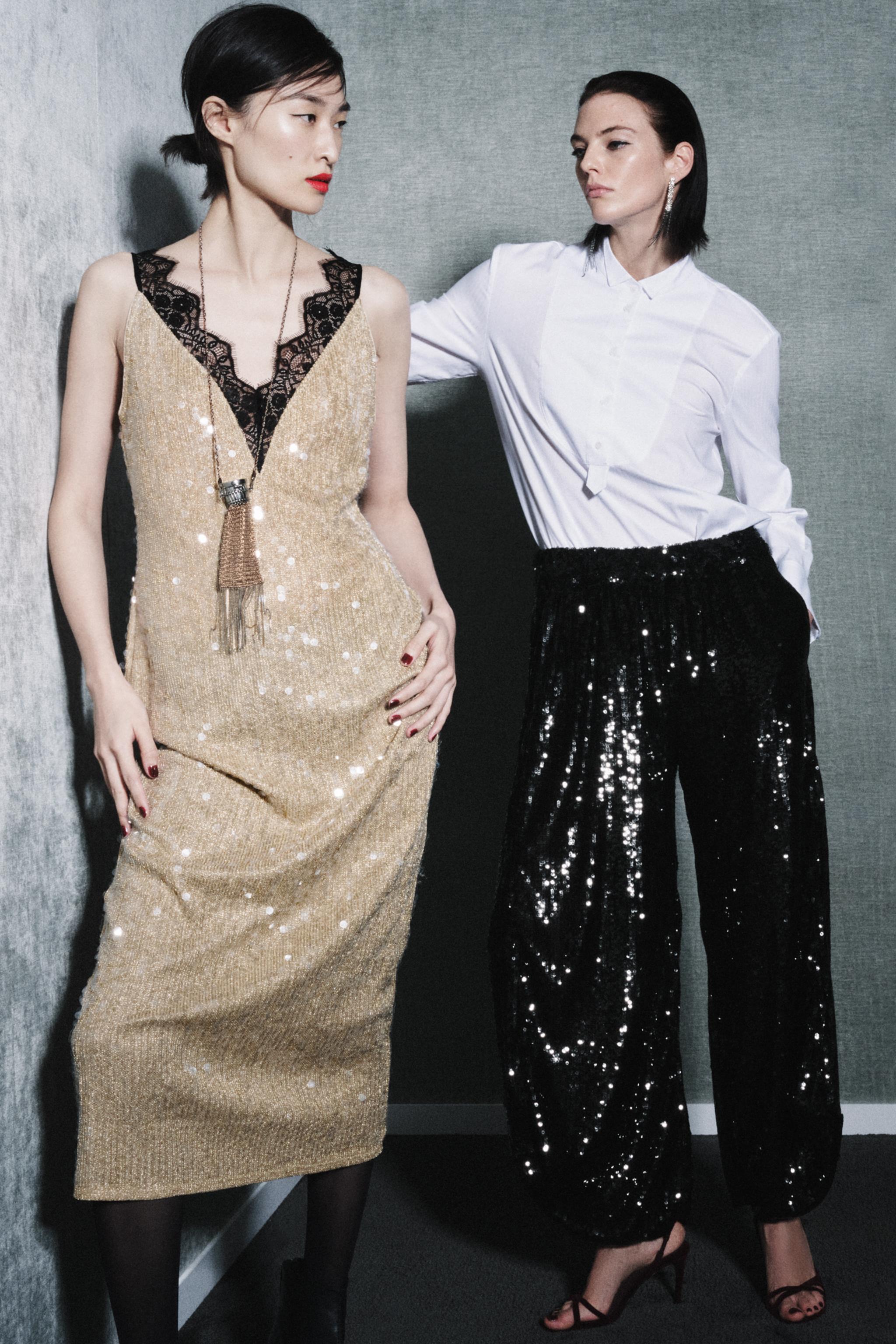 ROBE PAILLETTES ET DENTELLE ZW COLLECTION